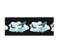 YYHWHJDE Whale On The White Cloud Pattern Extra Large Mouse Pad, Computer Office Anti Slip Gaming Keyboard Thickened Version 12x31.5in