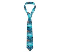 YYHWHJDE Whales under the sea Pattern Men's tie classic style suit cravat suitable for holidays and work