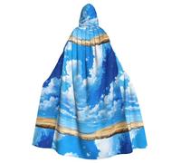 YYHWHJDE Wheat Fields Under The Blue Sky Prints Halloween Adult Hooded Cape Men'S And Women'S Clothing Mantle Role-Playing