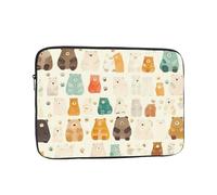 YYHWHJDE White Bear Brown Bear Prints Protective Shockproof Portable Laptop Sleeve Case 17 inch for Men and Women Business Travel, and Office Daily Use