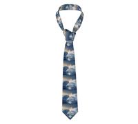 YYHWHJDE White Bear In Lake Pattern Men's Necktie for Business, Daily Wear, Work, Birthdays, Weddings, Parties, Banquets Easy Care 57X3.1 In