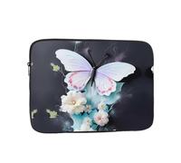 YYHWHJDE White Butterfly Picture Shockproof Portable Laptop Sleeve Case 12 inch for Men and Women Business Travel, School, and Office Daily Use
