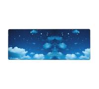 YYHWHJDE White Cloud Starry Sky Picture Extra Large Mouse Pad, Computer Office Anti Slip Gaming Keyboard Thickened Version 12x31.5in
