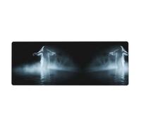 YYHWHJDE White Ghost In The Mist Picture Extra Large Mouse Pad, Computer Office Anti Slip Gaming Keyboard Thickened Version 12x31.5in