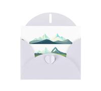 YYHWHJDE White Greeting Card A Corner Of Snow Mountain Pattern Perfect for Valentine's Day, Wedding Anniversary & Party Invitations