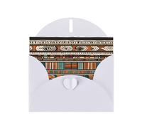 YYHWHJDE White Greeting Card African Tribal Ethnic Pattern for Christmas, Children's Birthday, Valentine's Day, and Party Invitation