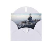 YYHWHJDE White Greeting Card Aircraft Carrier Pattern for Festive Birthday Party Invitation