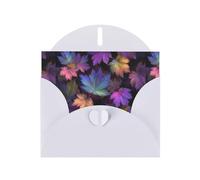 YYHWHJDE White Greeting Card Aurora Maple Leaf Pattern Perfect for Valentine's Day, Wedding Anniversary & Party Invitations