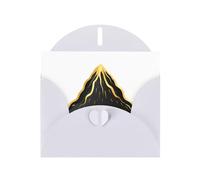 YYHWHJDE White Greeting Card Black and gold volcano Pattern for Festive Birthday Party Invitation
