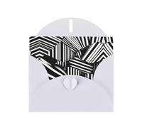 YYHWHJDE White Greeting Card Black and white geometric lines Prints for Christmas, Children's Birthday, Valentine's Day, and Party Invitation