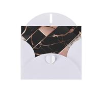 YYHWHJDE White Greeting Card Black rose gold Marble Pattern for Festive Birthday Party Invitation