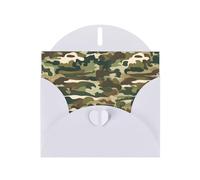 YYHWHJDE White Greeting Card Camo Woodland Camoflage Prints for Christmas, Children's Birthday, Valentine's Day, and Party Invitation