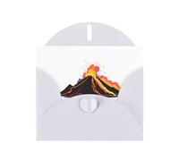 YYHWHJDE White Greeting Card Colorful volcano Pattern for Festive Birthday Party Invitation