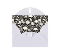YYHWHJDE White Greeting Card Cool skull head Pattern Perfect for Valentine's Day, Wedding Anniversary & Party Invitations