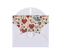 YYHWHJDE White Greeting Card Creative Love Pattern Perfect for Valentine's Day, Wedding Anniversary & Party Invitations