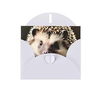 YYHWHJDE White Greeting Card Cute hedgehog Prints for Christmas, Children's Birthday, Valentine's Day, and Party Invitation