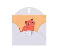 YYHWHJDE White Greeting Card Cute Kitten Pattern Perfect for Valentine's Day, Wedding Anniversary & Party Invitations