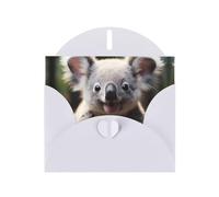 YYHWHJDE White Greeting Card Cute Koala Prints for Christmas, Children's Birthday, Valentine's Day, and Party Invitation