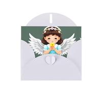 YYHWHJDE White Greeting Card Cute little angel Prints for Christmas, Children's Birthday, Valentine's Day, and Party Invitation