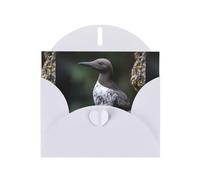 YYHWHJDE White Greeting Card Downy Puffin Pattern for Christmas, Children's Birthday, Valentine's Day, and Party Invitation
