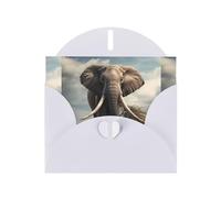 YYHWHJDE White Greeting Card Elephant pulling a small tree Pattern for Christmas, Children's Birthday, Valentine's Day, and Party Invitation