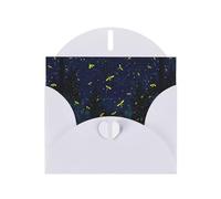 YYHWHJDE White Greeting Card Fireflies On The Stars Pattern Perfect for Valentine's Day, Wedding Anniversary & Party Invitations