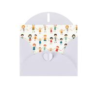 YYHWHJDE White Greeting Card Friends dancing happily Pattern Perfect for Valentine's Day, Wedding Anniversary & Party Invitations