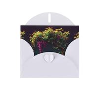YYHWHJDE White Greeting Card Grape vines on the cliff Pattern for Christmas, Children's Birthday, Valentine's Day, and Party Invitation