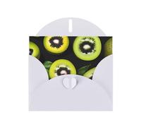 YYHWHJDE White Greeting Card Green kiwi Prints for Christmas, Children's Birthday, Valentine's Day, and Party Invitation