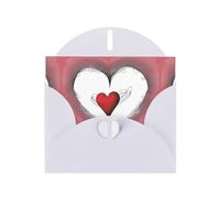 YYHWHJDE White Greeting Card Have A Loving Heart Pattern Perfect for Valentine's Day, Wedding Anniversary & Party Invitations