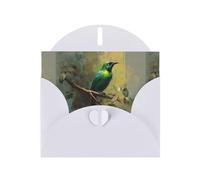 YYHWHJDE White Greeting Card Kingfisher on the branch Pattern for Christmas, Children's Birthday, Valentine's Day, and Party Invitation