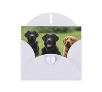 YYHWHJDE White Greeting Card labrador retriever Dogs Pattern for Christmas, Children's Birthday, Valentine's Day, and Party Invitation