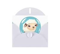 YYHWHJDE White Greeting Card Little Sheep In The Bubble Picture for Festive Birthday Party Invitation