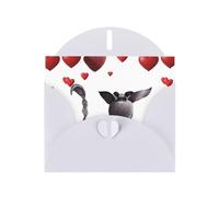 YYHWHJDE White Greeting Card Love Is Floating Pattern Perfect for Valentine's Day, Wedding Anniversary & Party Invitations