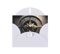 YYHWHJDE White Greeting Card Magical Design Norse Runes Compass Prints for Christmas, Children's Birthday, Valentine's Day, and Party Invitation