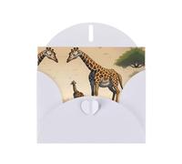 YYHWHJDE White Greeting Card Mother and child giraffe Prints for Christmas, Children's Birthday, Valentine's Day, and Party Invitation