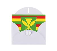 YYHWHJDE White Greeting Card Native Hawaiian Flag Prints for Christmas, Children's Birthday, Valentine's Day, and Party Invitation