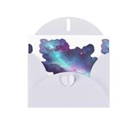 YYHWHJDE White Greeting Card Nebula Drifting Picture for Festive Birthday Party Invitation