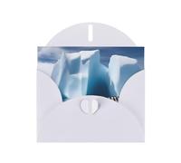 YYHWHJDE White Greeting Card Penguins On The Iceberg Pattern for Festive Birthday Party Invitation