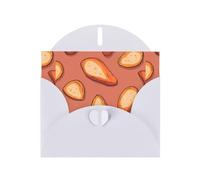 YYHWHJDE White Greeting Card Pure Background Papaya Pattern Perfect for Valentine's Day, Wedding Anniversary & Party Invitations