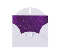 YYHWHJDE White Greeting Card Purple Star Pattern Perfect for Valentine's Day, Wedding Anniversary & Party Invitations