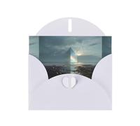 YYHWHJDE White Greeting Card Refracted light from the ocean Pattern for Christmas, Children's Birthday, Valentine's Day, and Party Invitation