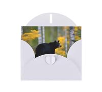 YYHWHJDE White Greeting Card rge and small black bears Pattern for Christmas, Children's Birthday, Valentine's Day, and Party Invitation