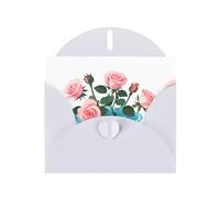 YYHWHJDE White Greeting Card Roses blooming in water Pattern for Christmas, Children's Birthday, Valentine's Day, and Party Invitation