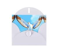 YYHWHJDE White Greeting Card Seagulls in flight Pattern for Christmas, Children's Birthday, Valentine's Day, and Party Invitation