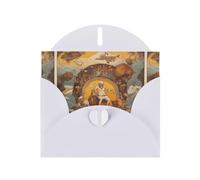 YYHWHJDE White Greeting Card Ship Gang Leader Pattern Perfect for Valentine's Day, Wedding Anniversary & Party Invitations