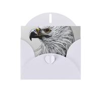 YYHWHJDE White Greeting Card Sketching an eagle Pattern for Christmas, Children's Birthday, Valentine's Day, and Party Invitation