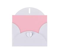 YYHWHJDE White Greeting Card Solid color pink Prints for Christmas, Children's Birthday, Valentine's Day, and Party Invitation