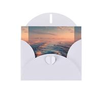 YYHWHJDE White Greeting Card The endless sea. Pattern Perfect for Valentine's Day, Wedding Anniversary & Party Invitations