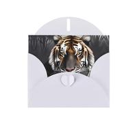 YYHWHJDE White Greeting Card Tiger at rest Prints for Christmas, Children's Birthday, Valentine's Day, and Party Invitation